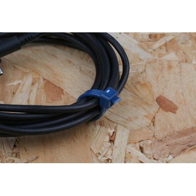 RS PRO Cable Tie, Metal Detectable, 203mm x 4.6 mm, Blue Metal Detectable, Pk-100