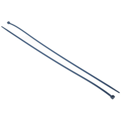 RS PRO Cable Tie, Metal Detectable, 400mm x 4.6 mm, Blue Metal Detectable, Pk-100