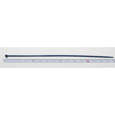 RS PRO Cable Tie, Metal Detectable, 400mm x 4.6 mm, Blue Metal Detectable, Pk-100