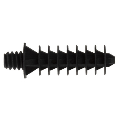 RS PRO Cable Tie, Fitting Plug, Black Nylon, Pk-100