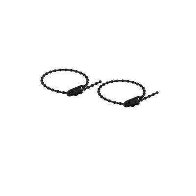 RS PRO Cable Tie, Double Head Knot, 230mm x 3.6 mm, Black Nylon, Pk-100