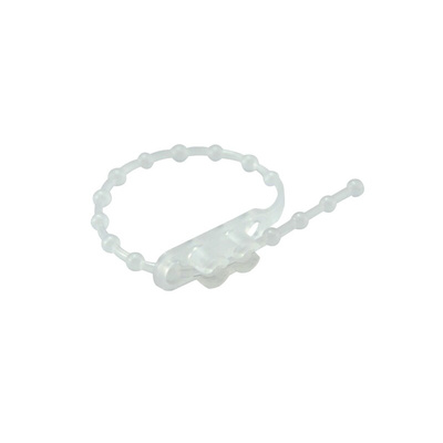 RS PRO Cable Tie, Double Head Knot, 150mm x 3.6 mm, Natural PE, Pk-100