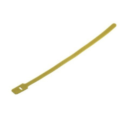 RS PRO Cable Tie, Hook and Loop, 325mm x 25 mm, Yellow Nylon