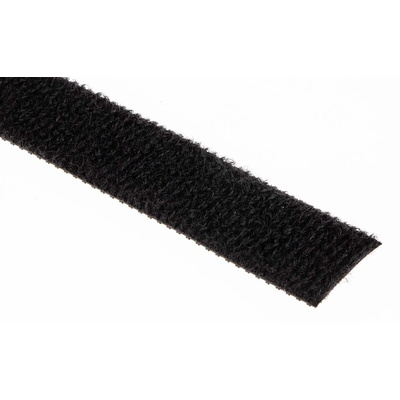 RS PRO Cable Tie, Hook and Loop, 5m x 16 mm, Black Nylon