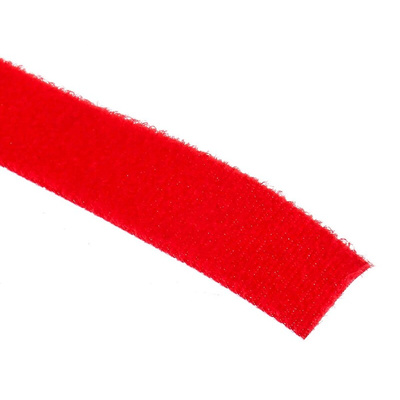 RS PRO Cable Tie, Hook and Loop, 5m x 16 mm, Red Nylon