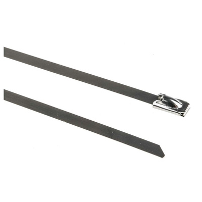 RS PRO Cable Tie, Ball Lock, 200mm x 4.6 mm 304 Stainless Steel