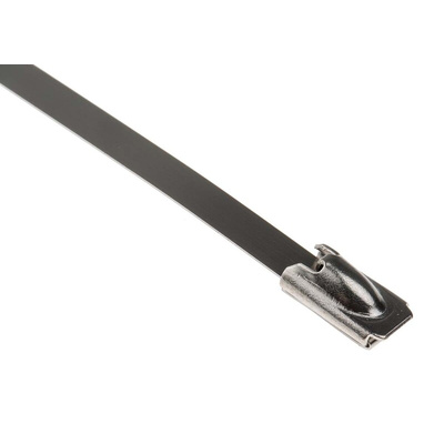 RS PRO Cable Tie, Ball Lock, 200mm x 4.6 mm 316 Stainless Steel