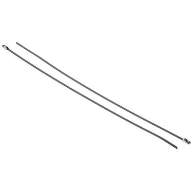 RS PRO Cable Tie, Ball Lock, 360mm x 4.6 mm 316 Stainless Steel