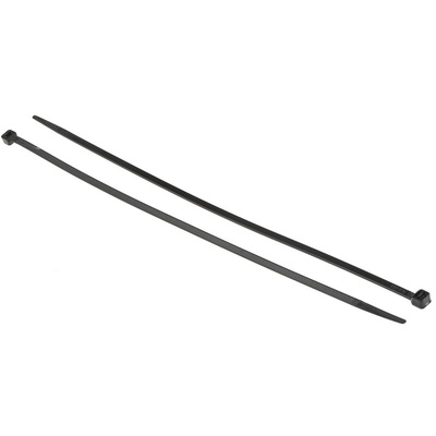 HellermannTyton Cable Tie, 1.095m x 8.9 mm, Black Polyamide 6.6 (PA66), Pk-25