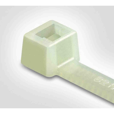 HellermannTyton Cable Tie, 300mm x 4.7 mm, Natural Polyamide 6.6 (PA66), Pk-100