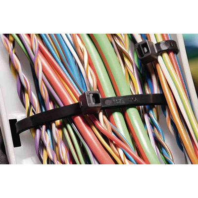 HellermannTyton Cable Tie, 300mm x 4.7 mm, Natural Polyamide 6.6 (PA66), Pk-100