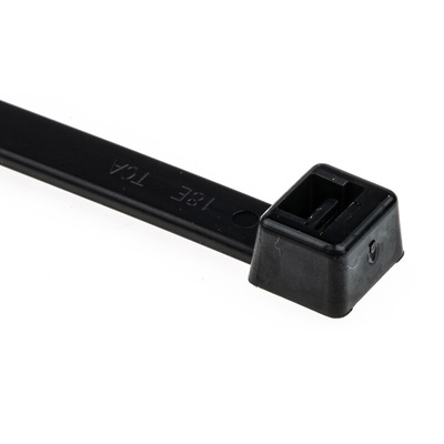 HellermannTyton Cable Tie, 460mm x 7.6 mm, Black Polyamide 6.6 (PA66), Pk-100