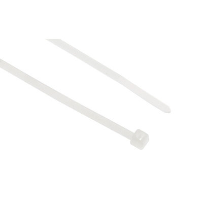 HellermannTyton Cable Tie, 145mm x 2.5 mm, Natural Polyamide 6.6 (PA66), Pk-100