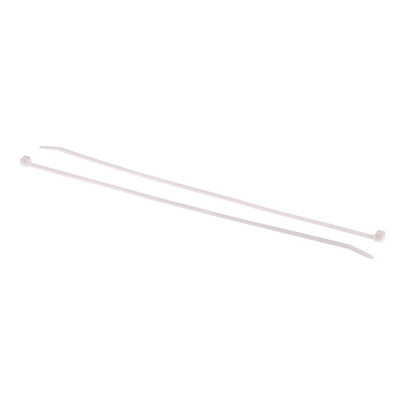 HellermannTyton Cable Tie, 300mm x 4.6 mm, Natural Polyamide 6.6 (PA66), Pk-100