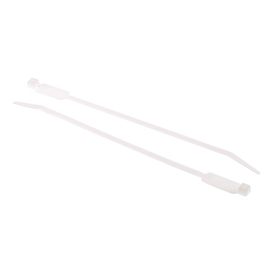 HellermannTyton Cable Tie, 203mm x 4.6 mm, Natural Polyamide 6.6 (PA66), Pk-100