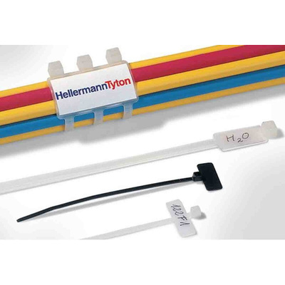 HellermannTyton Cable Tie, 100mm x 2.3 mm, Natural Polyamide 6.6 (PA66), Pk-100