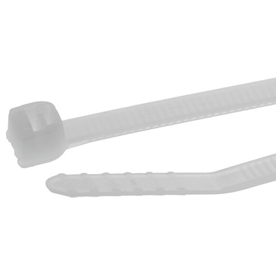 Thomas & Betts Cable Ties, 205mm x 3.5 mm, White Nylon, Pk-100