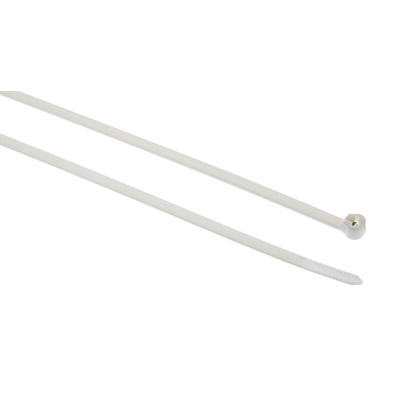 Thomas & Betts Cable Ties, 360.68mm x 4.6736 mm, White Nylon, Pk-100