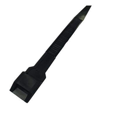 RS PRO Cable Tie, 132mm x 9 mm, Black Nylon