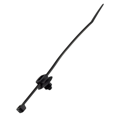 RS PRO Cable Tie, 150mm x 3.6 mm, Black Nylon