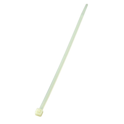 RS PRO Cable Tie, 200mm x 4.6 mm, Natural Nylon