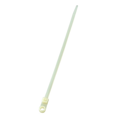 RS PRO Cable Tie, 219mm x 4.8 mm, Natural Nylon