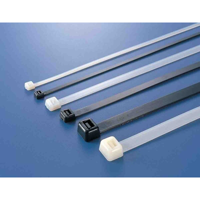 HellermannTyton Cable Tie, Inside Serrated, 535mm x 13.2 mm, Black Polyamide 6.6 (PA66), Pk-50