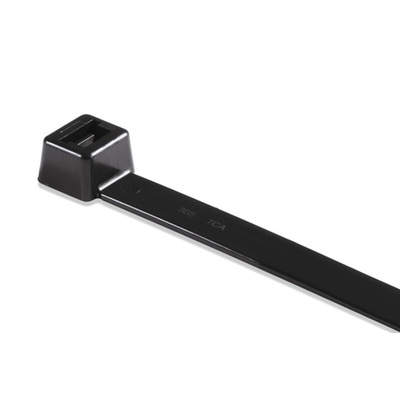 HellermannTyton Cable Tie, Inside Serrated, 535mm x 13.2 mm, Black Polyamide 6.6 (PA66), Pk-50