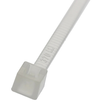 Essentra Cable Tie, 100mm x 2.4 mm, Natural Nylon, Pk-100