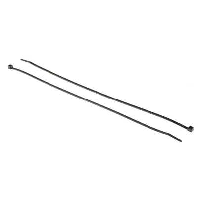 HellermannTyton Cable Tie, Inside Serrated, 290mm x 3.5 mm, Black Polyamide 6.6 (PA66), Pk-100