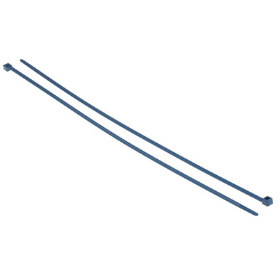 HellermannTyton Cable Tie, 390mm x 4.6 mm, Blue Polyamide 6.6 (PA66), Pk-100
