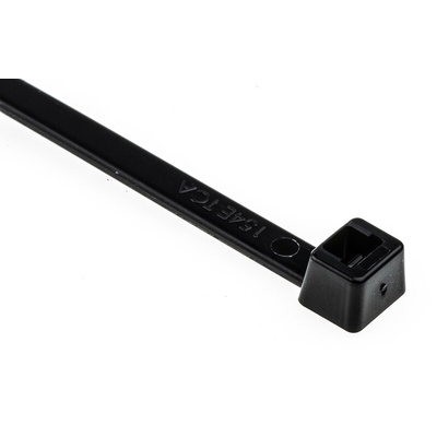 HellermannTyton Cable Tie, 270mm x 4.6 mm, Black Polyamide 6.6 (PA66), Pk-100