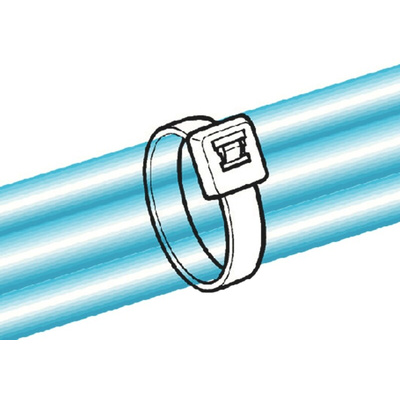 HellermannTyton Cable Tie, 535mm x 13.2 mm, Black Polyamide 6.6 (PA66), Pk-50