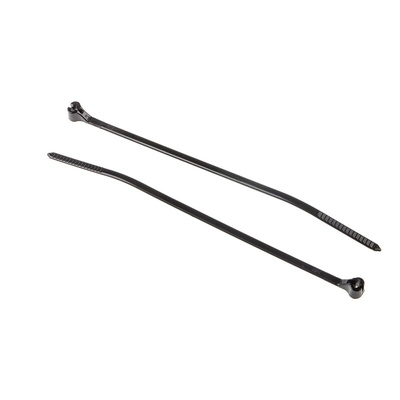 Thomas & Betts Cable Ties, Weather Resistant, 92mm x 2.4 mm, Black Nylon, Pk-1000