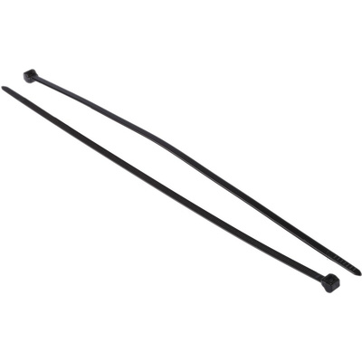 HellermannTyton Cable Tie, 245mm x 4.6 mm, Black Polyamide 6.6 (PA66), Pk-100