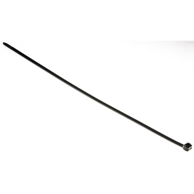 HellermannTyton Cable Tie, 385mm x 7.6 mm, Black Polyamide 6.6 (PA66), Pk-100