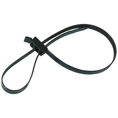 HellermannTyton Cable Tie, Releasable, 750mm x 13 mm, Black Polyamide 6.6 (PA66), Pk-5