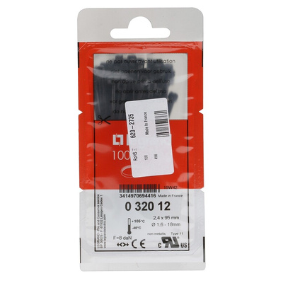 Legrand Cable Tie, 95mm x 2.4 mm, Black Nylon, Pk-100