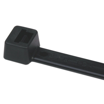 HellermannTyton Cable Tie, 300mm x 4.6 mm, Black Polyamide 6.6 (PA66), Pk-100