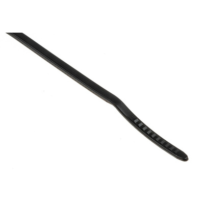 HellermannTyton Cable Tie, 100mm x 2.5 mm, Black Polyamide 6.6 (PA66), Pk-100