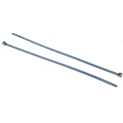 HellermannTyton Cable Tie, 380mm x 7.6 mm, Blue Polyamide 6.6 (PA66), Pk-100