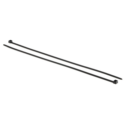 HellermannTyton Cable Tie, 460mm x 7.6 mm, Black Polyamide 6.6 (PA66), Pk-100