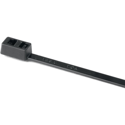 HellermannTyton Cable Tie, Double Headed, 395mm x 4.7 mm, Black Nylon, Pk-100