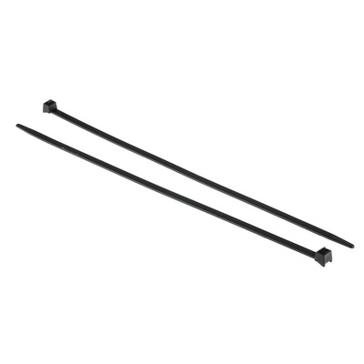 HellermannTyton Cable Tie, Releasable, 340mm x 7.6 mm, Black Polyamide 6.6 (PA66), Pk-100