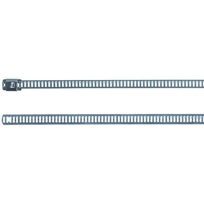 HellermannTyton Cable Tie, Ladder, 630mm x 7 mm, Metallic 316 Stainless Steel, Pk-100