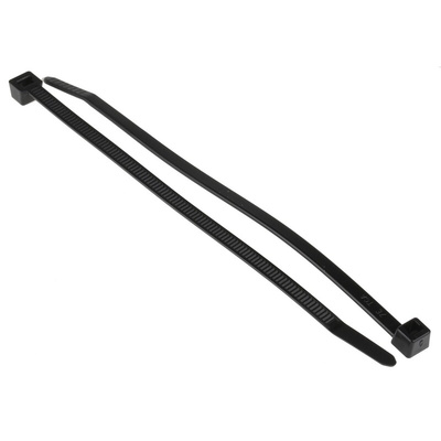 HellermannTyton Cable Tie, Inside Serrated, 150mm x 4.6 mm, Black Polyamide 6.6 (PA66), Pk-100