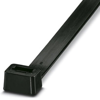 Phoenix Contact Cable Tie, Internal Teeth, 1m x 12.6 mm, Black Polyamide, Pk-100