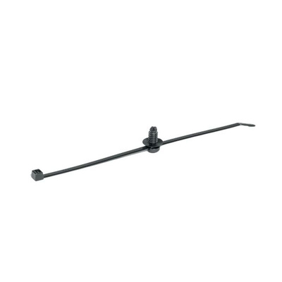 HellermannTyton Cable Tie, Inside Serrated, 202mm x 4.6 mm, Black Polyamide 6.6 (PA66), Pk-500