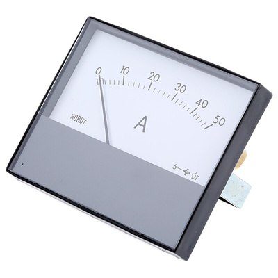 HOBUT R68M Analogue Panel Ammeter 50A DC, 63.5mm x 62.5mm, ±8 % Moving Magnet