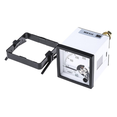 HOBUT D48MC Analogue Panel Ammeter 0/300A For Shunt 75mV DC, 48mm x 48mm Moving Coil